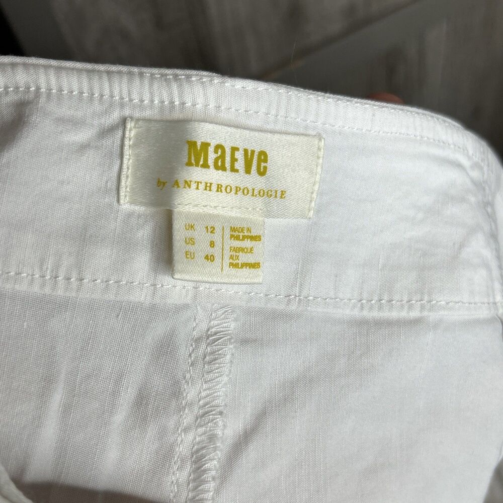 Maeve Shorts Size 8 White Color High Rise Pockets OB1430408 - Picture 5 of 8